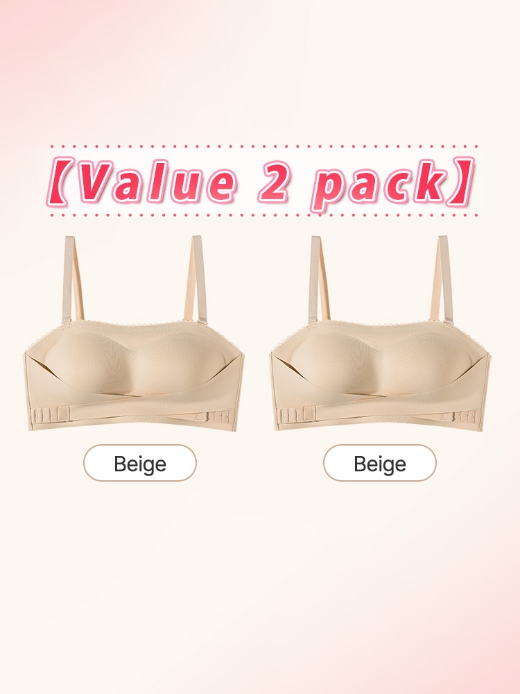 Secure Strapless Bras Anti-slip Snug Fit, Second-layer Wireless Comfort & Seamless Under Clothes VEIMIA