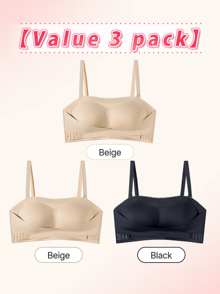 Secure Strapless Bra Anti-slip Snug Fit, Second-skin Wireless Ease & Seamless Under Attire VEIMIA