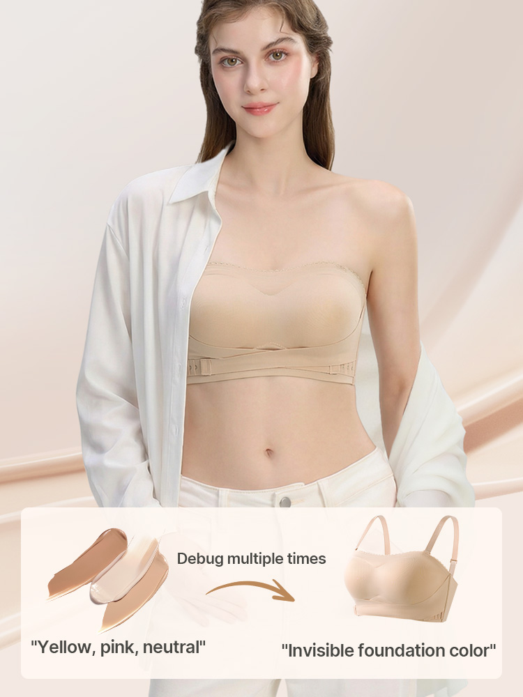 Secure Strapless Bra Anti-slip Snug Fit, Second-skin Wireless Comfort & Seamless Under Attire VEIMIA