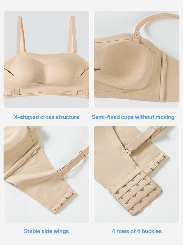Secure Strapless Bra Anti-slip Snug Holds, Second-skins Wireless Supports & Seamless Under Attire VEIMIA