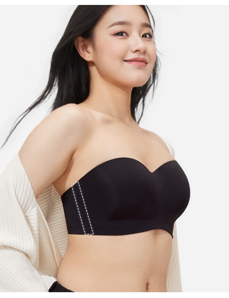 Secure Strapless Bra Stay-put Hold Anti-slip, Seamless Cup Breathable Comfort For Any Outfit VEIMIA