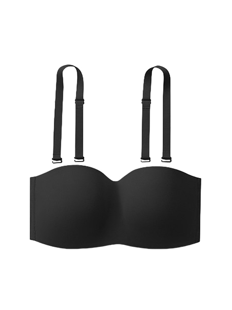 Secure Strapless Bra Stay-put Structures Anti-slip, Seamless Shells Breathable Eases For Any Attires VEIMIA