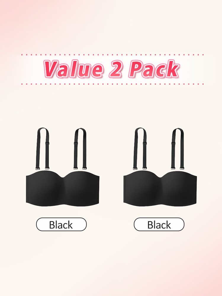 Secure Strapless Bras Stay-put Hold Anti-slip, Seamless Shell Breathable Comfort For Any Outfit VEIMIA