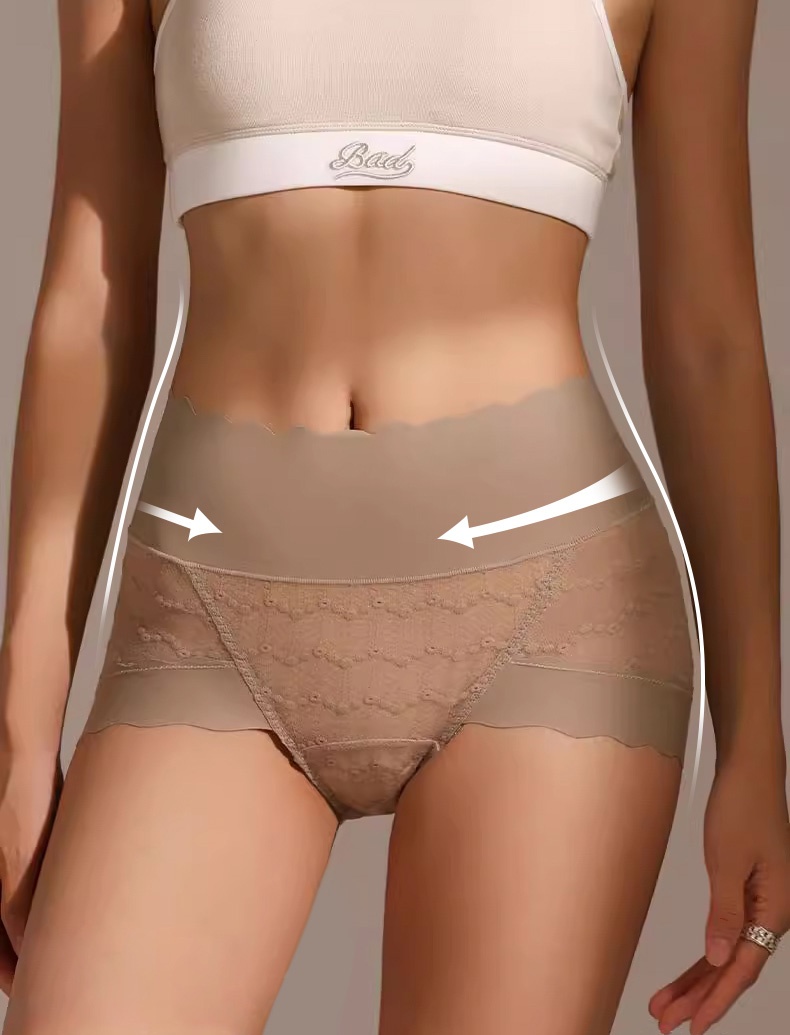 Seamless Sexy Lace Panties Comfortable Wrapping Mulberry Silk Crotch VEIMIA