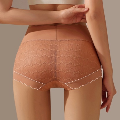 [Copy]VEIMIA Sexy Beauty Panties 3-7 Pieces Lace Breathable High Waist Silk Temperature-Sensitive Crotch 