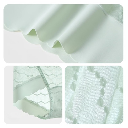 [Copy]VEIMIA Sexy Beauty Panties 3-7 Pieces Lace Breathable High Waist Silk Temperature-Sensitive Crotch 