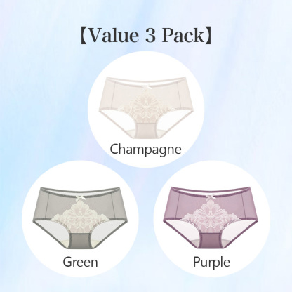 VEIMIA 3-5 Pieces Sexy Silk Lace Panties Set For Women Super Comfortable