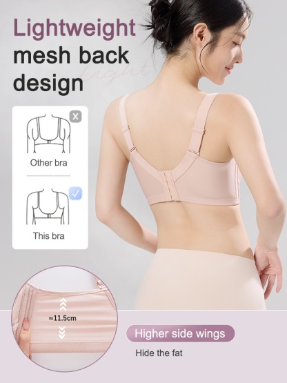 Shape-enhancing Minimizers Bra Sexy & Comfortable With Prevent Accidental Exposures Lace Trim VEIMIA