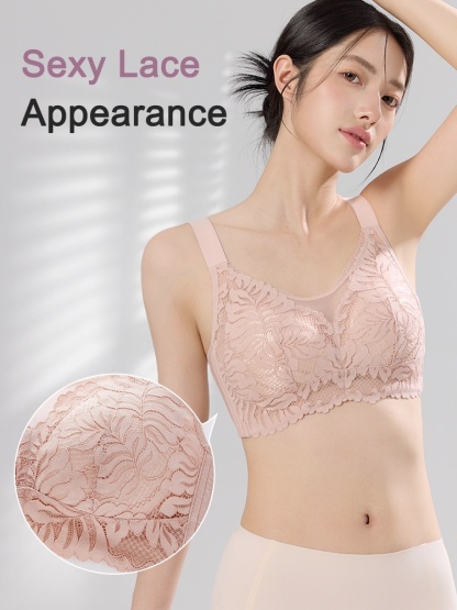 Shape-enhancing Minimizer Bra Sexy & Comfortable With Prevent Accidental Exposures Lace Trims VEIMIA