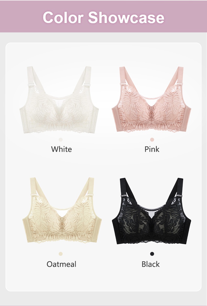 Shape-enhancing Minimizers Bra Sexy & Comfortable With Prevent Accidental Exposures Lace Trim VEIMIA