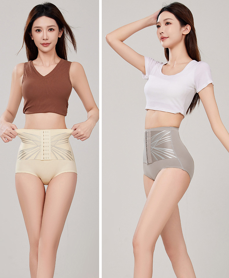 Instant Waist Slimming Hip Lifting High Waisted Ultra Breathable Shapewear Briefs Model Showcase VEIMIA