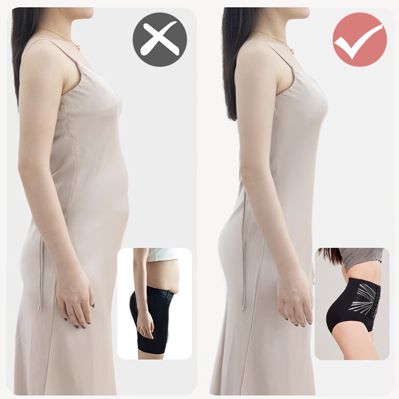 Compression for Instant Waist Slimming & Hip Lifting High-waisted Shapewear Briefs VEIMIA