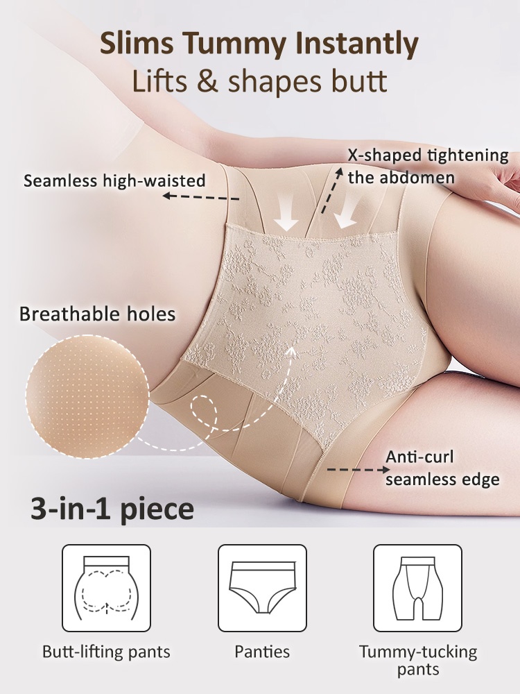 Shaping High Waist Panties Slim & The Waist While Stretching Comfortably To Lift Contour VEIMIA