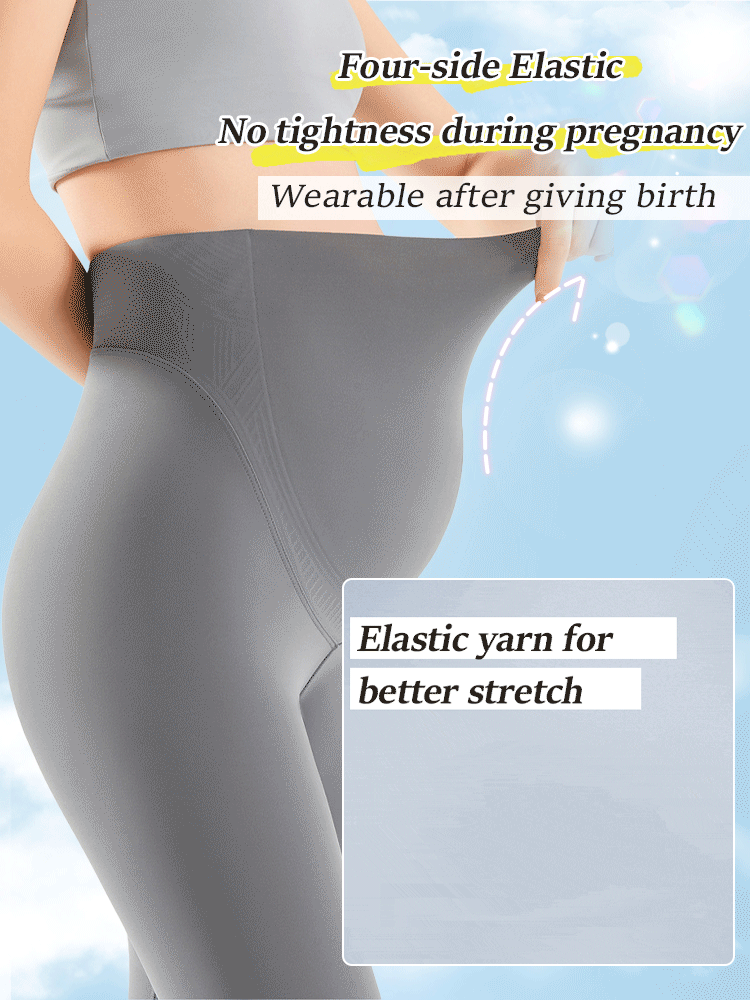 Comfortable Maternity Pants & Fifth Pant 2-in-1, Airy Restriction-free Fabric With 3D Soft Supports VEIMIA