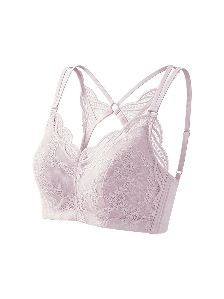 Light purple sheer lace bra product cutout VEIMIA