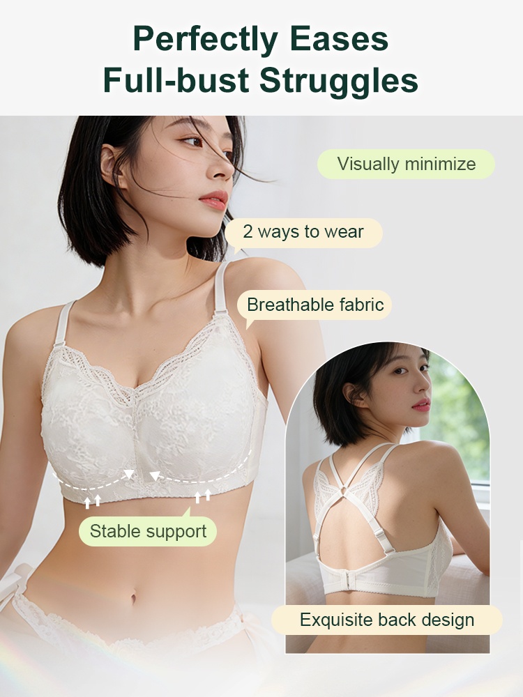 Sheer lace bra feature collage with stable support and back design VEIMIA