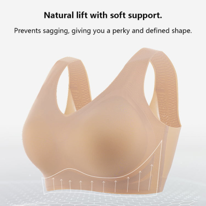 Invisible Seamless Bralettes No Wire Support V Neck Bra VEIMIA
