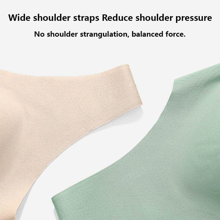 Seamless Bralette Comfortable No Wire Support V Neck Bra VEIMIA