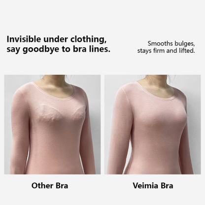 Invisible Seamless Bralette No Wire Support V Neck Bra VEIMIA