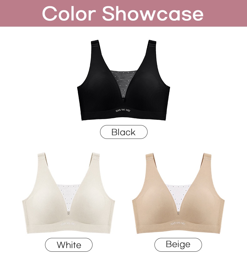 Color showcase of black white and beige bras VEIMIA
