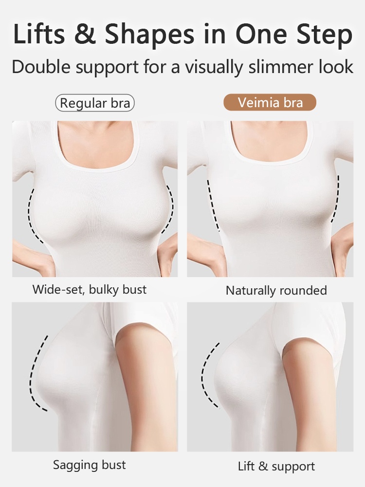 Sleek Seamless Bra Stay Invisible While Supporting The Chests & Fighting Droops All Day Long VEIMIA
