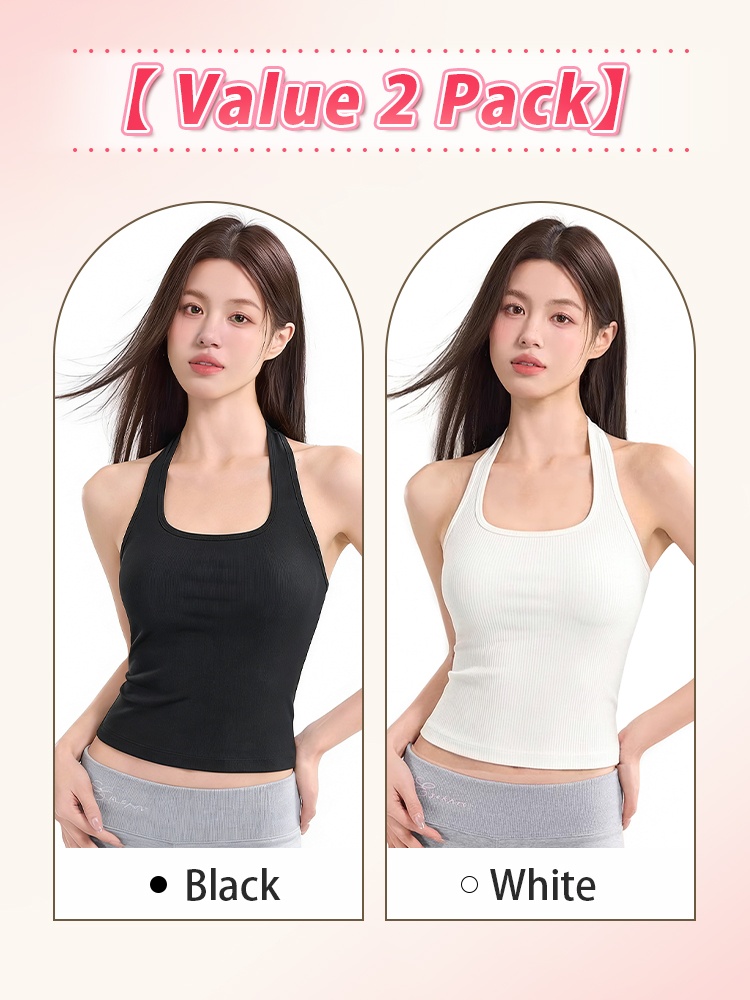 Slim Tank Top With Built-in Hold, Breathable Quick-dry Ease For Everyday Styling VEIMIA