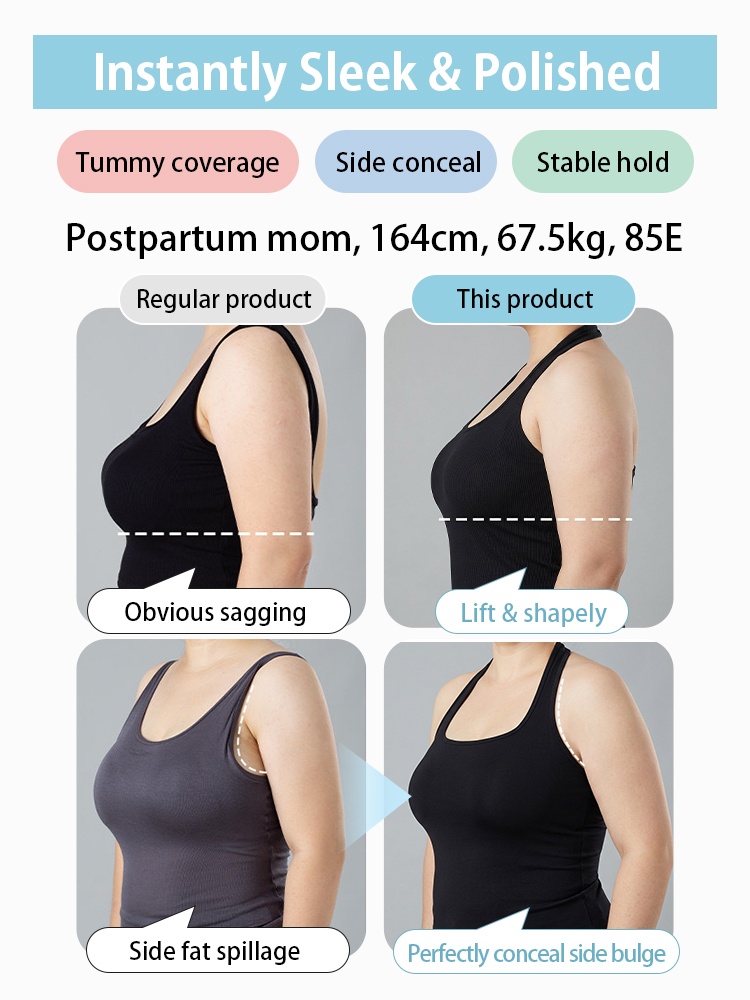 Slim Tank Top With Built-in Support, Breathable Quick-dry Comfort For Everyday Wears VEIMIA