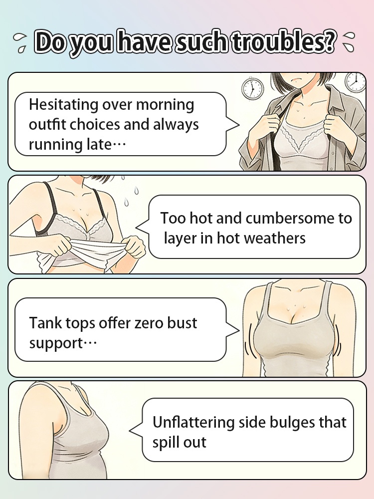 Slim Tank Top With Built-in Support, Breathable Quick-dry Comfort For Everyday Look VEIMIA