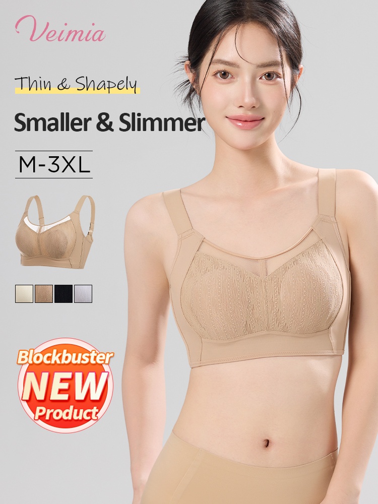 Slimming Minimizer Bras Thin & Supportive Cups Create Shapely Breasts, No Bounces For Sports Wearing VEIMIA