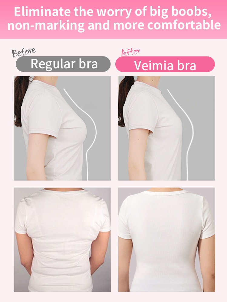 Slimming Minimizer Bras Thin & Supportive Cups Creates Shapely Breast, No Bounce For Sports Wearing VEIMIA