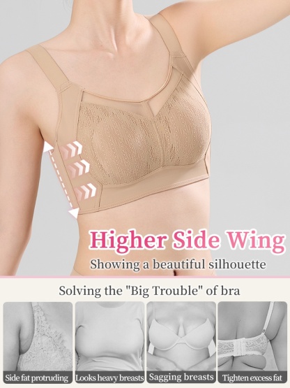 Slimming Minimizer Bra Thin & Supportive Cups Creates Shapely Breasts, No Bounces For Sports Wearing VEIMIA