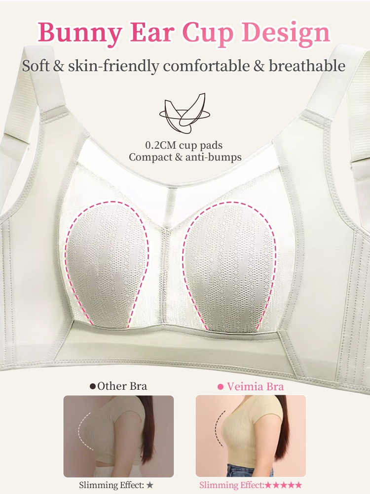 Slimming Minimizer Bras Thin & Supportive Cup Create Shapely Breasts, No Bounce For Sports Wearing VEIMIA