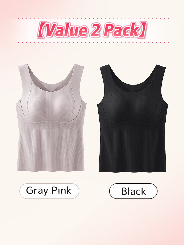 Slimming Tank Tops Bra-free Design & Full Coverages, Smooth Hems For Seamless Comforts Wear VEIMIA