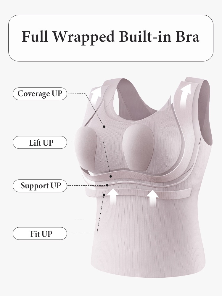 Slimming Tanks Top Bra-free Designs & Full Coverages, Smooth Hem For Seamless Comfort Wear VEIMIA