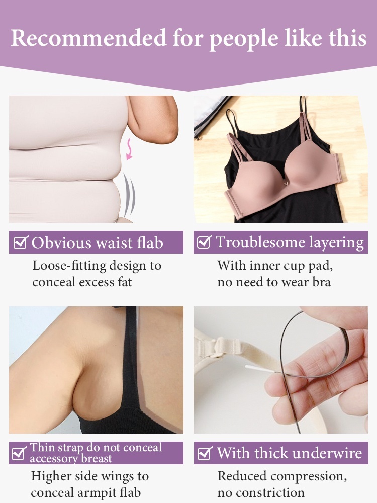 Slimming Tanks Top Bra-free Designs & Full Coverage, Smooth Hems For Seamless Comfort Wear VEIMIA