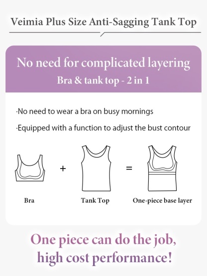Slimming Tanks Top Bra-free Design & Full Coverages, Smooth Hems For Seamless Comfort Wear VEIMIA