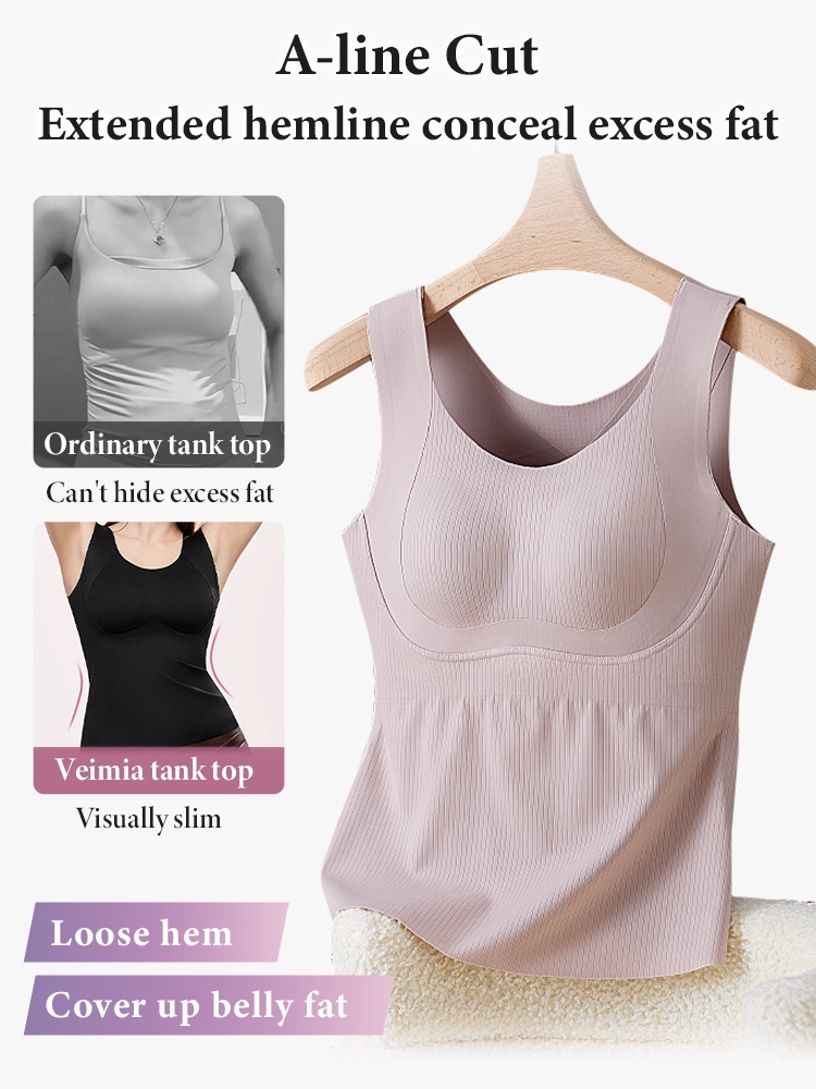 Slimming Tank Top Bra-free Design & Full Coverage, Smooth Hem For Seamless Comforts Wear VEIMIA