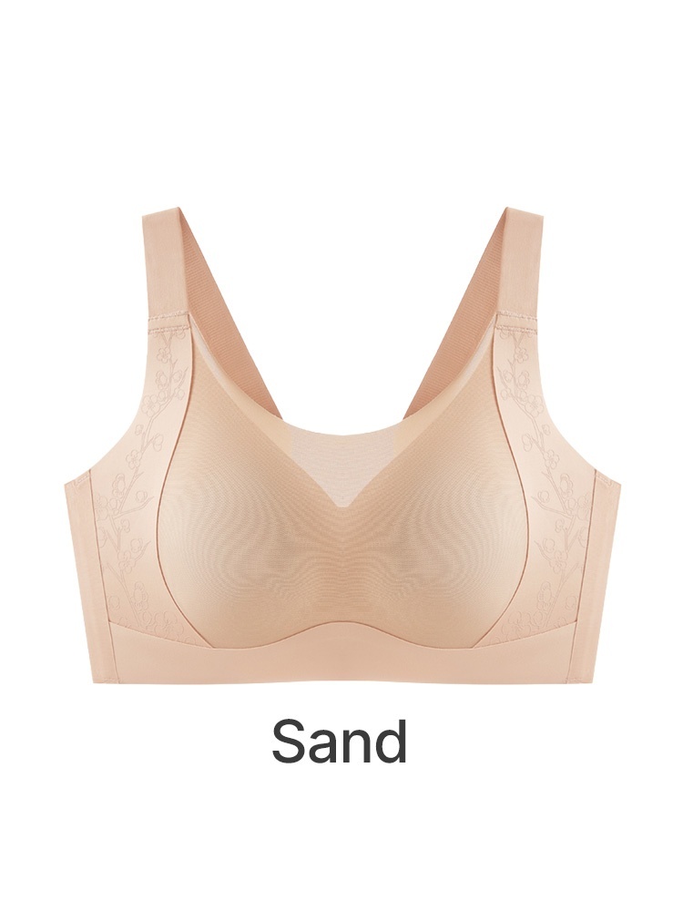 Sand full coverage minimizer bra front view with wide straps VEIMIA