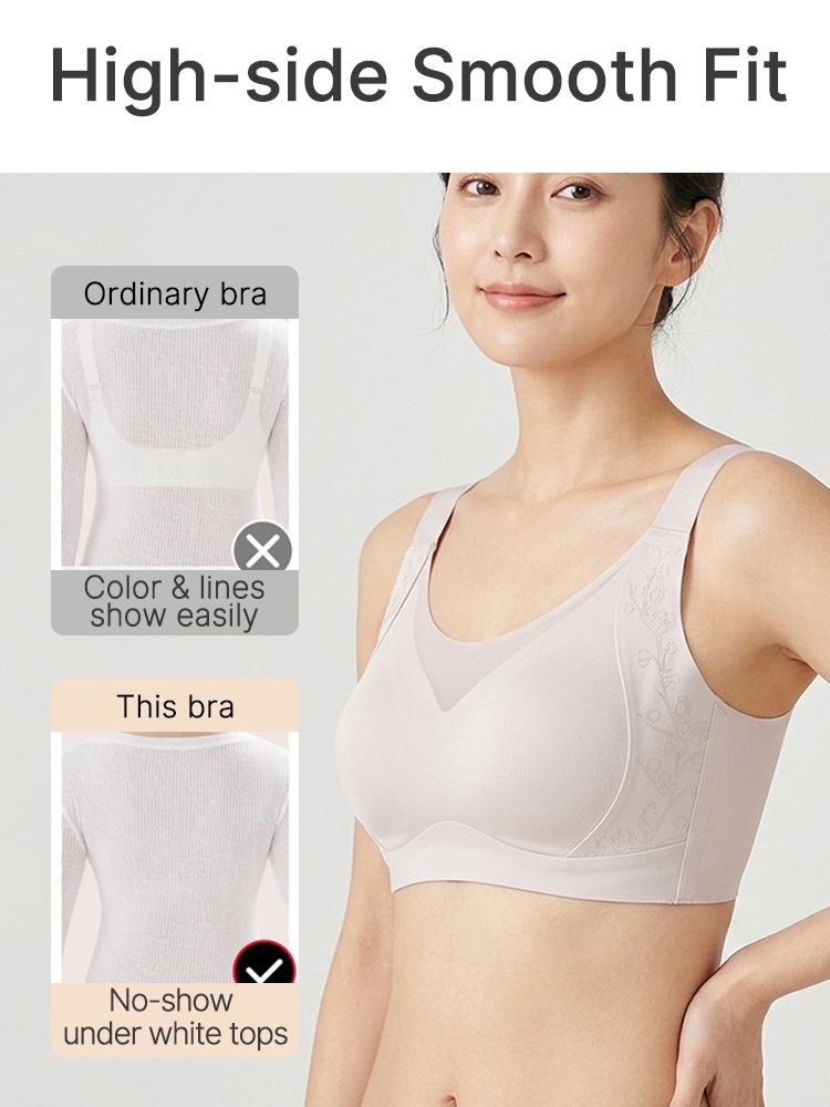 Feature graphic showing high side smooth fit for minimizer bra VEIMIA