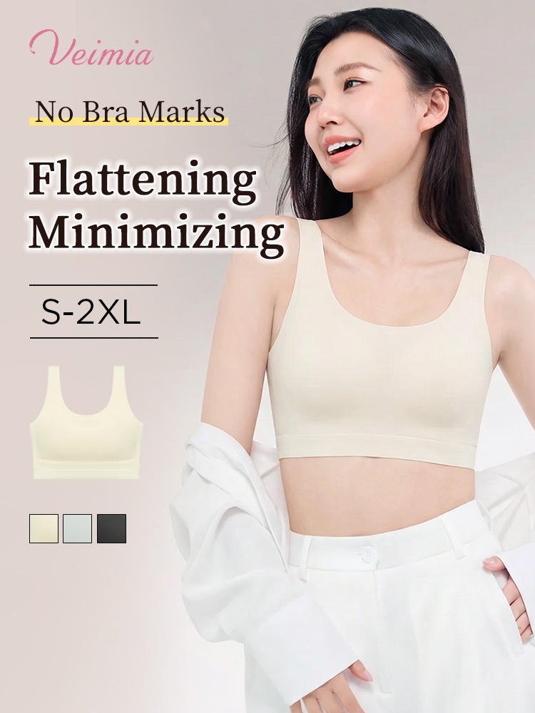 Smoothing Seamless Bra With Flattening & Minimizing Holds, No Marks & Airy Comfort VEIMIA