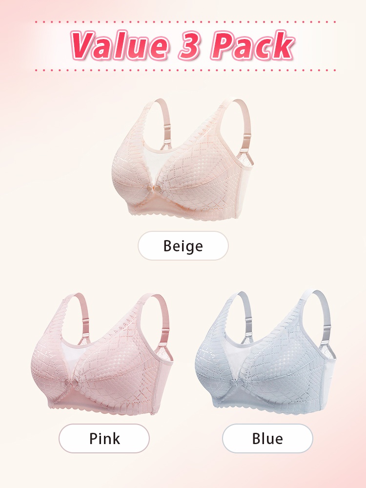 Soft Nursing Bras Front Fasteners For Easy Nursing, Pre- & Post-natal Usable & Anti-sagging Boost VEIMIA