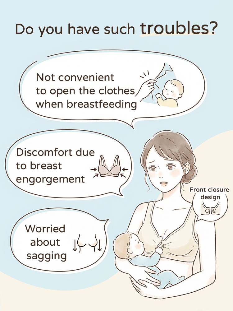 Soft Nursing Bra Front Buckle For Easy Breastfeeding, Pre- & Post-natal Usable & Anti-sagging Support VEIMIA