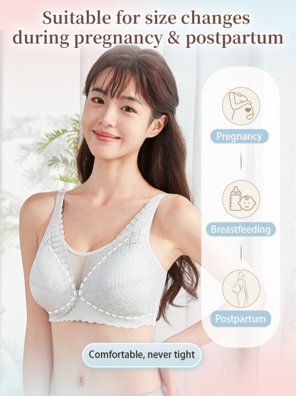 Soft Nursing Bra Front Buckle For Easy Breastfeeding, Pre- & Post-natal Usable & Anti-sagging Boost VEIMIA