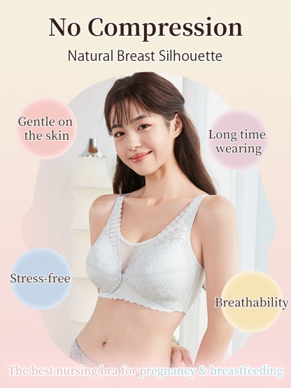 Soft Nursing Bras Front Fastener For Easy Feeding, Pre- & Post-natal Usable & Anti-sagging Boost VEIMIA