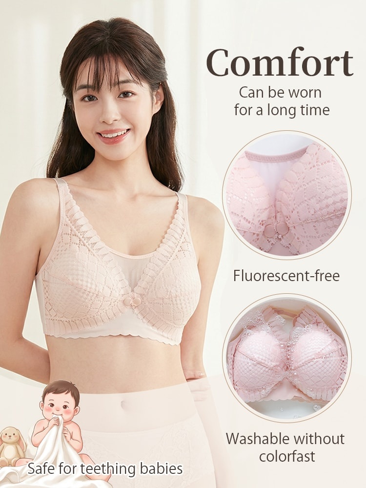 Soft Nursing Bra Front Fastener For Easy Nursing, Pre- & Post-natal Usable & Anti-sagging Boost VEIMIA
