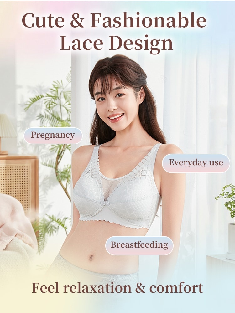 Soft Nursing Bras Front Buckle For Easy Feeding, Pre- & Post-natal Usable & Anti-sagging Support VEIMIA
