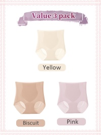  VEIMIA 3-5 Pieces High-waisted Seamless Panties With No Pinching Design, Skin-friendly Fabric For Sensitive Skin