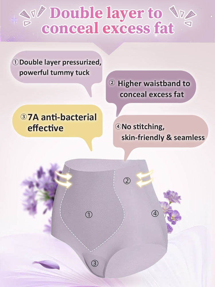 3D Lift & Slimming: High-Waisted Seamless Panties, Gentle Fabric for Prolonged Sitting VEIMIA