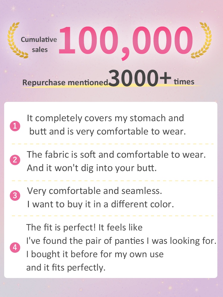 Breathable High-Waisted Seamless Panties: Non-Constricting Fit + Sensitive Skin Care VEIMIA​ 