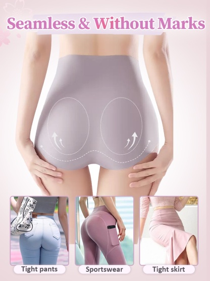 ​Pinch-Free Waistband Panties: Seamless High-Waisted Design, 3D Lift & Soft Fabric VEIMIA